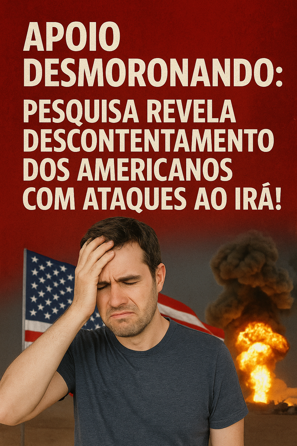 Apoio Desmoronando: Pesquisa Revela Descontentamento dos Americanos com Ataques ao Irã! 1 ChatGPT Image 22 de jun. de 2025 11 34 44