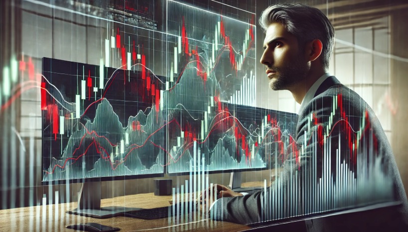 Imagem conceitual representando a volatilidade no mercado financeiro. Imagem ChatGPT