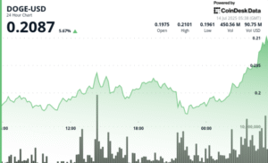 DOGE Dispara 5% em Rali Surpreendente com Volume a 615 Milhões!