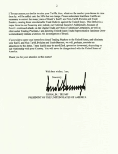 Lula Retorna Carta de Trump Após Verificação Surpreendente do Itamaraty!