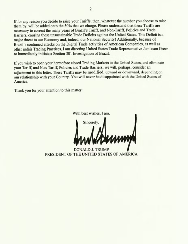 Lula Retorna Carta de Trump Após Verificação Surpreendente do Itamaraty! 1 Captura de tela 2025 07 09 173009