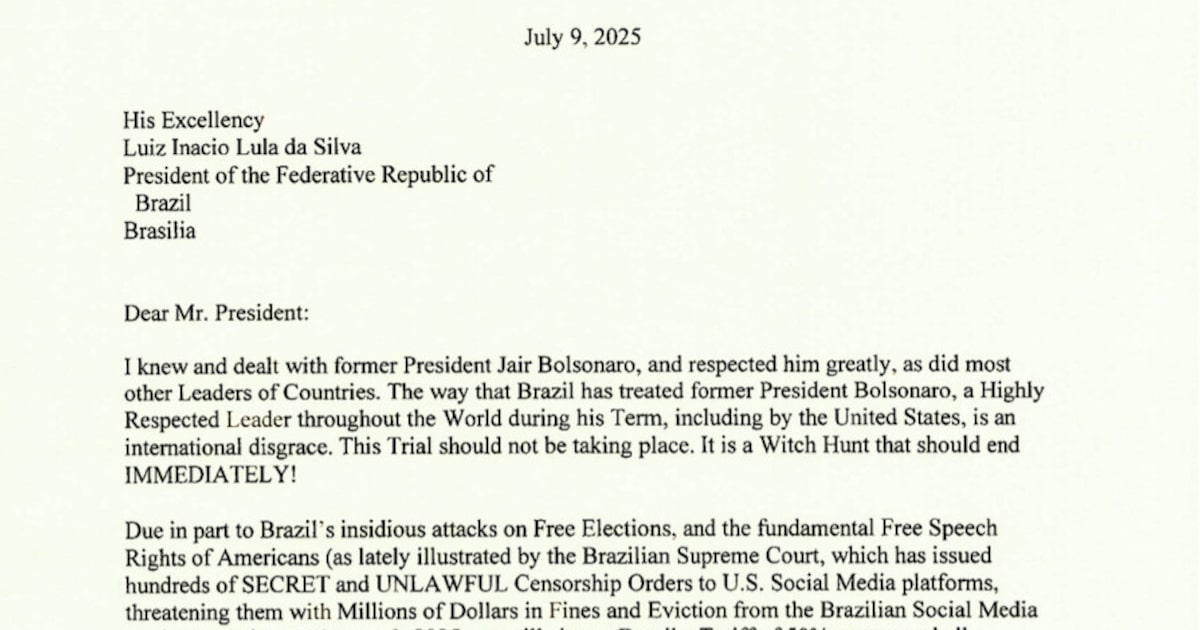 Lula exige a devolução da carta de Trump após confirmação do Itamaraty! 1 DVQ532SDWRHC5AYVN3EDHXGYN4