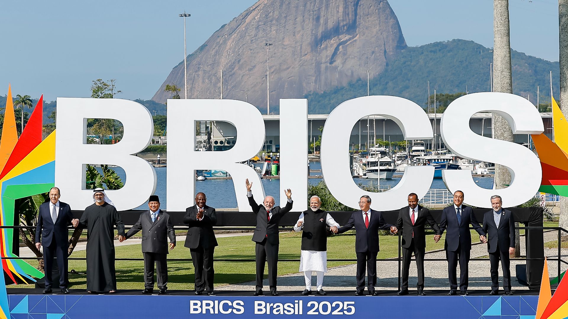 Lideres do BRICS no Brasil em 2025