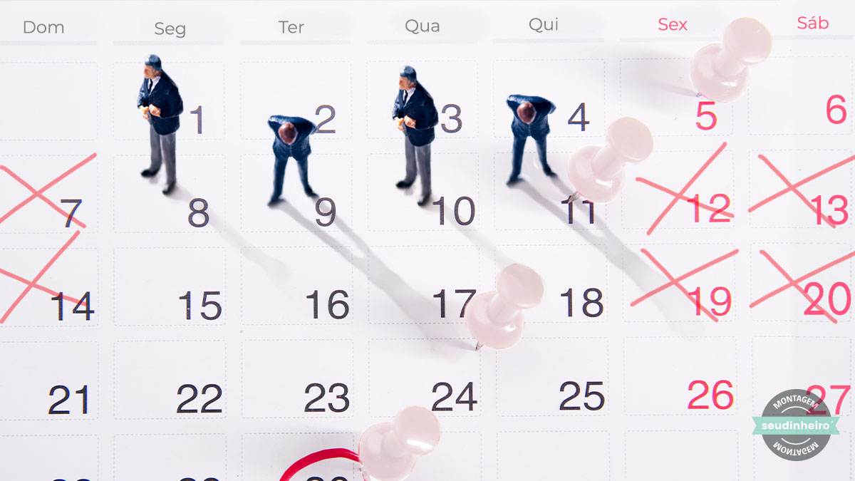 Calendario com 4 dias uteis creditos Unsplash Shutterstock montagem Brenda Silva