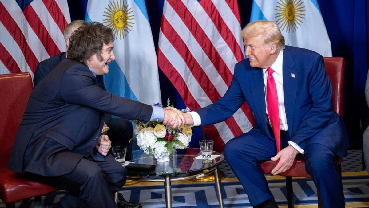 Donald Trump e Javier Milei em Washington