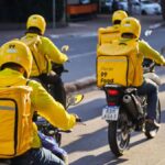 Entregadores da 99 Food delivery da 99 no Brasil. Foto Divulgacao