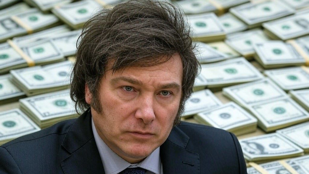 Javier Milei montagem Grok