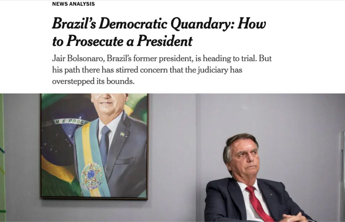 Brasil à Beira do Abismo: O Julgamento de Bolsonaro e o Futuro da Democracia! 1 NYT BOLSONARO JULGAMENTO
