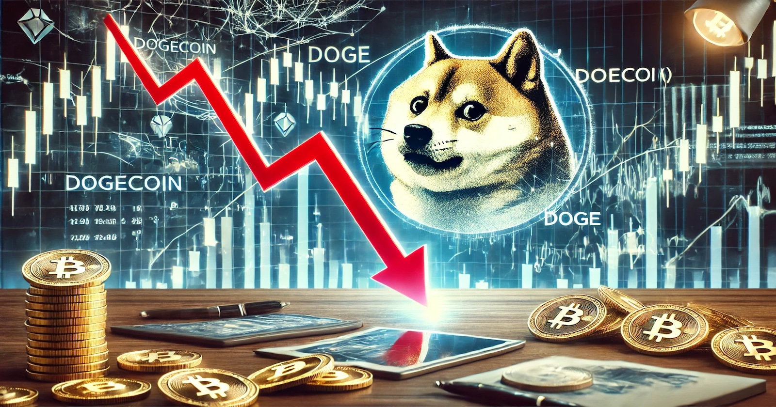 Queda no preco do DOGE reflete a pouca confianca dos investidores no mercado atual