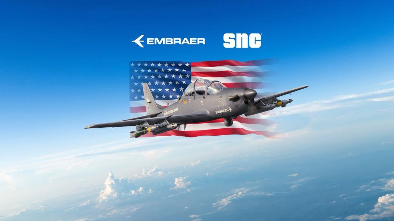 embraer and sierra nevada corporation sign purchase agreement for a 29 super tucano
