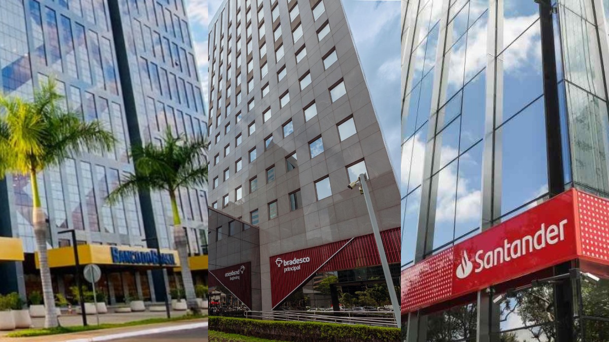 Banco do Brasil BBAS3 Bradesco BBDC4 e Santander SANB11 revela estrategias para alta renda. Foto Div