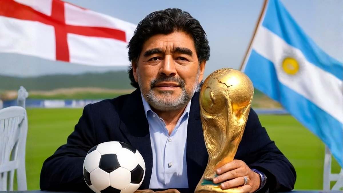 Argentina revela moeda polêmica em homenagem ao lendário gol de Maradona de 1986 — reação dos ingleses será explosiva! 2 Diego Maradona Imagem gerada por IA