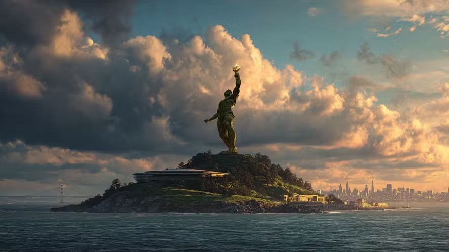 Google Revela Algoritmo Quântico Revolucionário para Transformar o Mundo! 4 estatua gigante a rendering of calvin s prometheu statue bloomberg