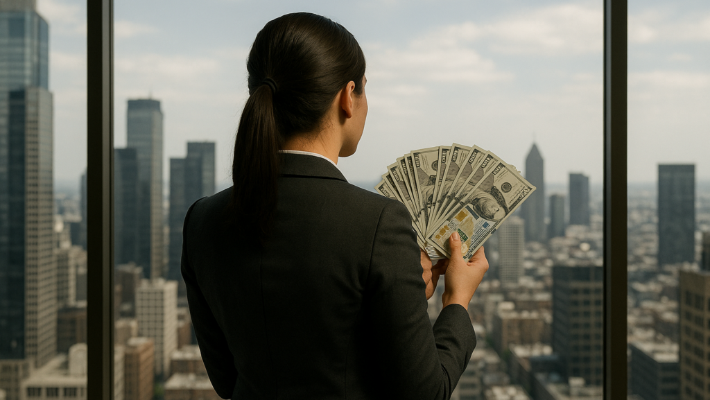 Salários de R$ 100 mil por mês? Descubra os setores que estão no auge das remunerações no Brasil! 1 20251127 1350 Executivo com Fortuna simple compose 01kb33d49aeemr1mwb1a3k594f e1764262653388