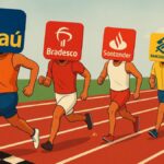 A corrida dos bancos entre Itau ITUB4 Bradesco BBDC4 Santander Brasil SANB11 e Banco do Brasil BBAS3