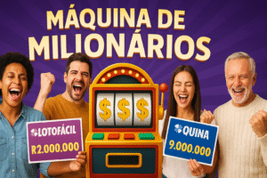 Milionário surge com a Lotofácil, mas a Quina 6888 explode com prêmio recorde!