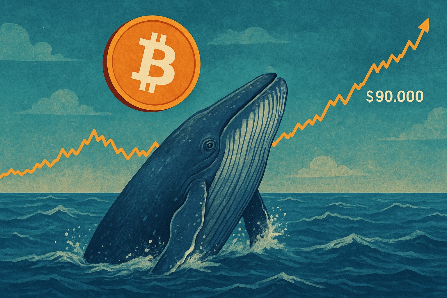 Pela primeira vez em meses baleias estao acumulando Bitcoin acima de US 90 mil