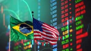 Ibovespa em Alta Explosiva: Petrobras Impulsiona ganhos de 2% na Semana e Dólar despenca para R$ 5,2973! 6 estados unidos eua brasil mercado financeiro bolsa bandeiras