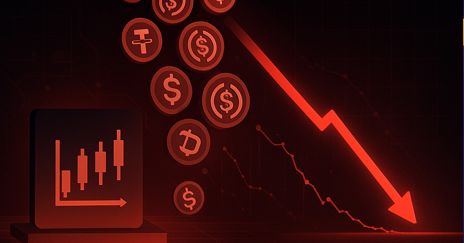 Stablecoins nas exchanges despencam para níveis alarmantes! 1 stablecoins minima historica