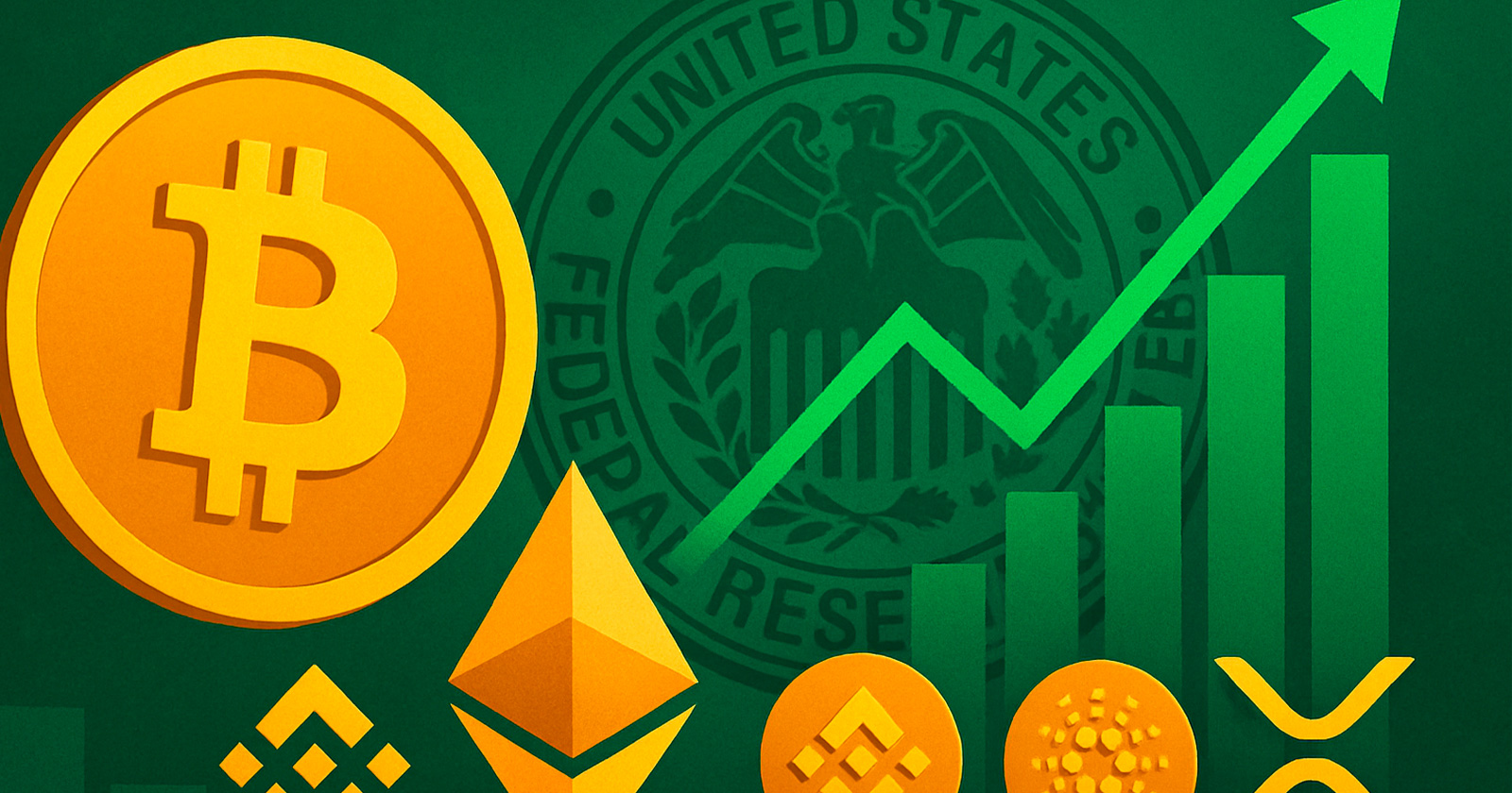 FED reduz juros nos EUA, mas Bitcoin deslancha permanece na sombra! 1 melhores moedas pela fed