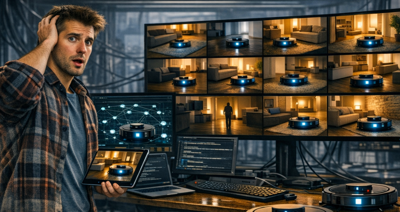 Aspirador de Pó Secreto: Homem Causa Caos e Ameaça sua Privacidade! 1 Engenheiro assume controle acidental de milhares de eletrodomesticos e acende alerta sobre privacida