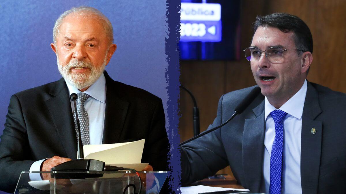 Luiz Inacio Lula da Silva e Flavio Bolsonaro