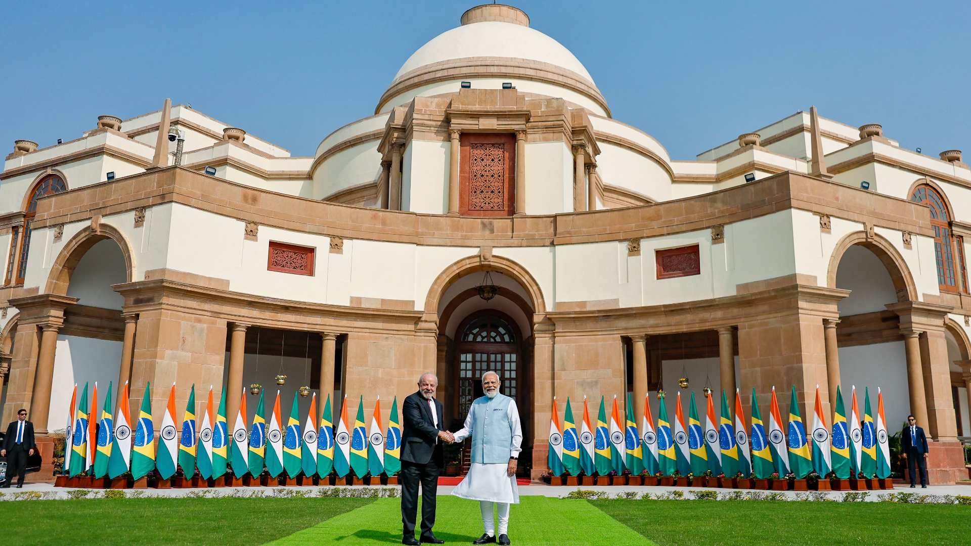 Lula com o primeiro ministro da India