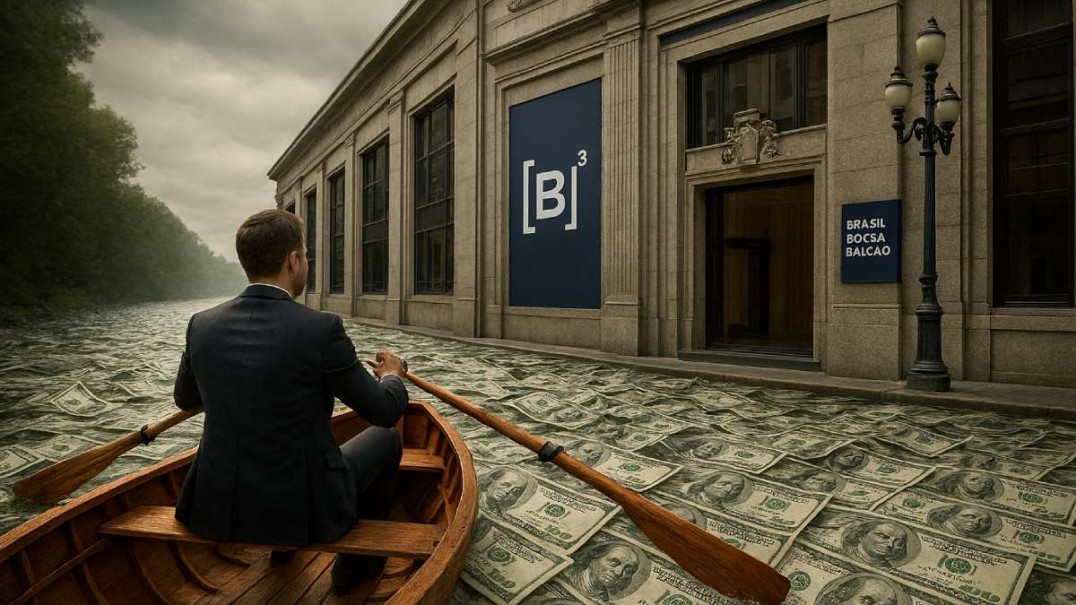 investidor estrangeiro chegando na bolsa brasileira b3 com fluxo de dolares