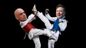 Alexandre de Moraes e Elon Musk