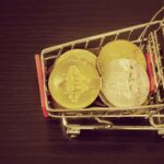 Carrinho com bitcoins