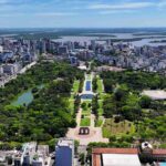 Visao aerea de Porto Alegre no Rio Grande do Sul