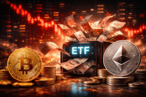 Colapso Surpreendente: Saídas de ETFs de Bitcoin e Ethereum Ultrapassam US$ 500 Milhões em Uma Semana!