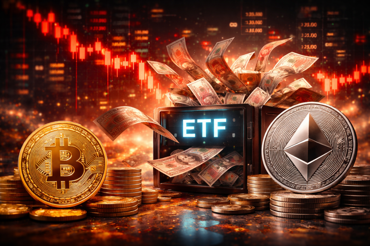 Colapso Surpreendente: Saídas de ETFs de Bitcoin e Ethereum Ultrapassam US$ 500 Milhões em Uma Semana! 2 bitcoin ethereum etf 1