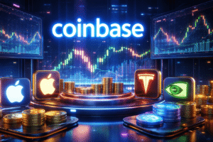 Coinbase Revoluciona o Mercado: Futuros Perpétuos de Ações Transformam-a na ‘Exchange de Tudo’!