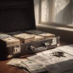 dinheiro maleta contrato