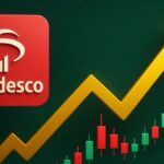 Acoes do banco Bradesco BBDC4 na B3. Foto Dall EChatGPT