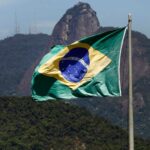 Bandeira do Brasil em ponto do Rio de Janeiro