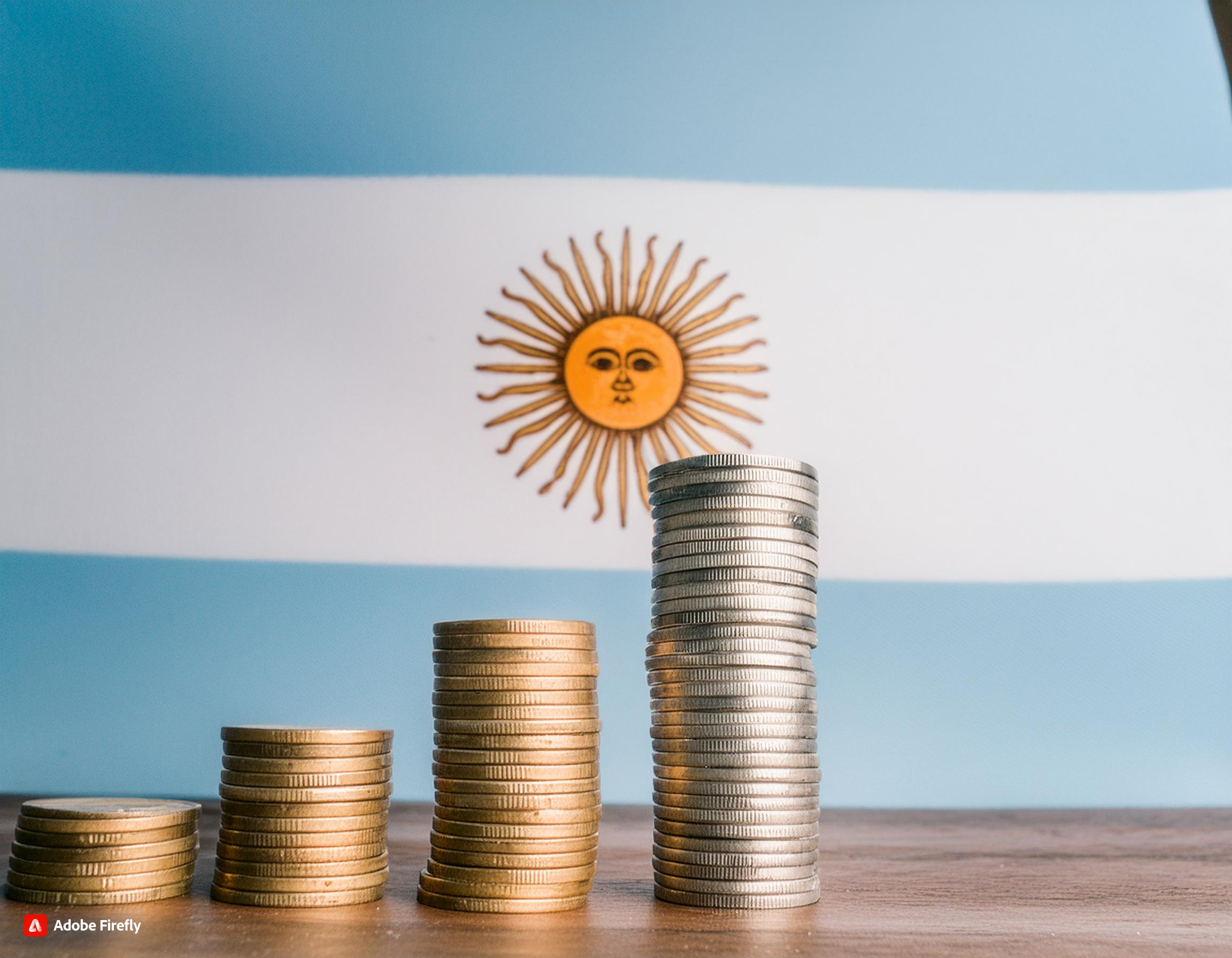 Milei Faz o FMI Dançar e Arrecada US$ 1 Bilhão para a Argentina! 2 Firefly bandeira da argentina com dinheiro sendo empilhado 25253