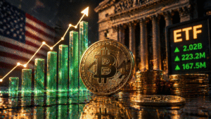 ETFs de Bitcoin em alta: 8 dias seguidos de entradas e o fortalecimento do apoio institucional ao BTC!