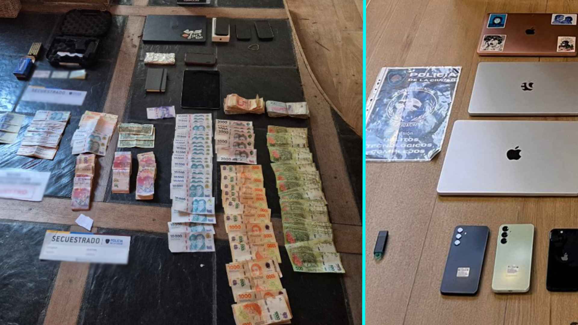 Apreensao na Argentina contra grupo criminoso