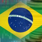 Bandeira do Brasil com graficos
