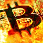 Bitcoin em destaque com tom marcante
