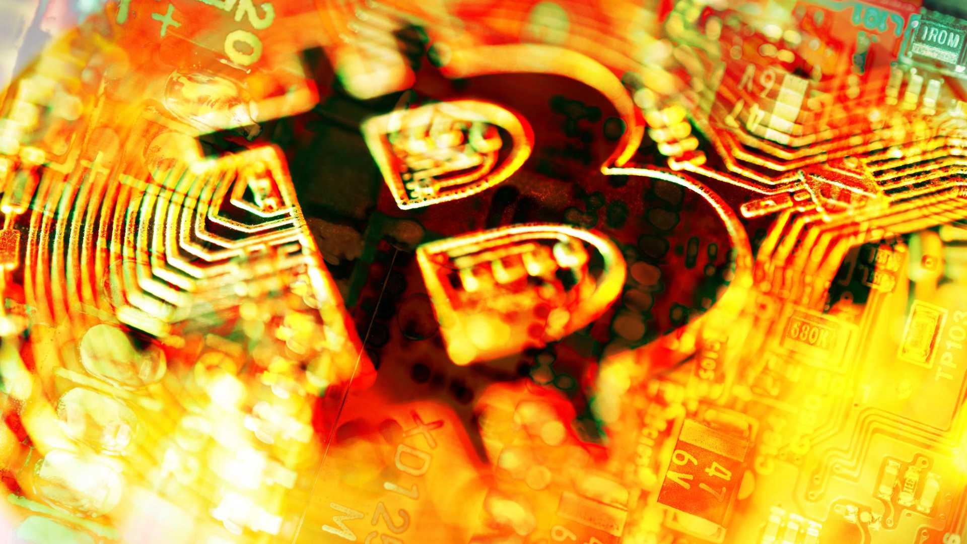 Bitcoin em destaque com tom marcante