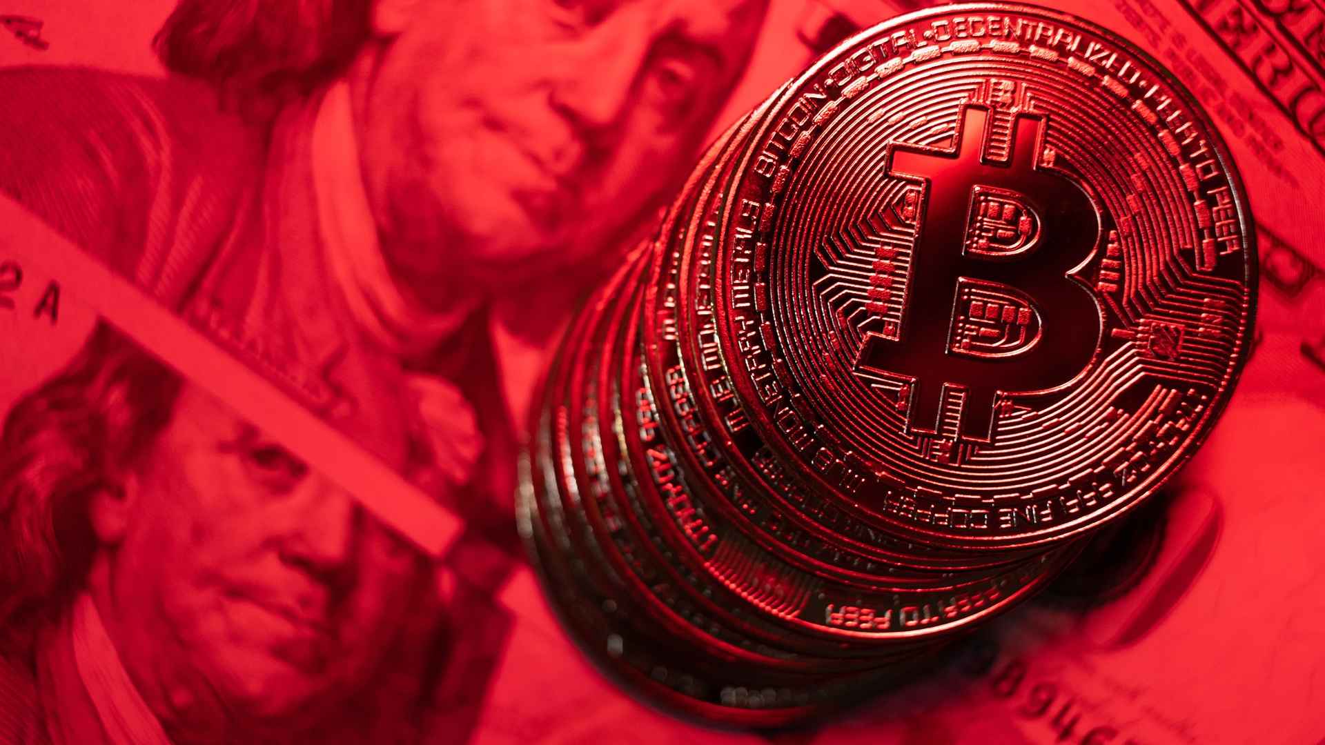 Bitcoin em queda no Dolar