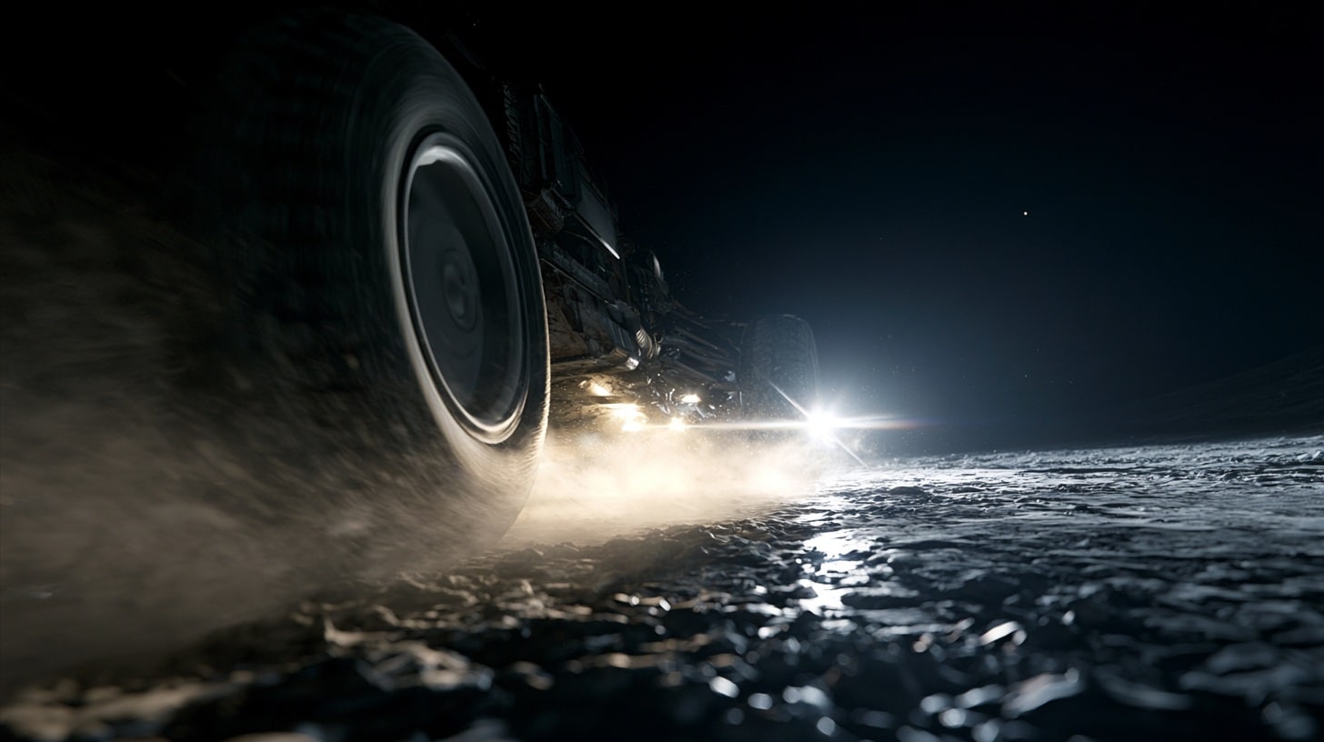 Carro na lua imagem gerada por IA