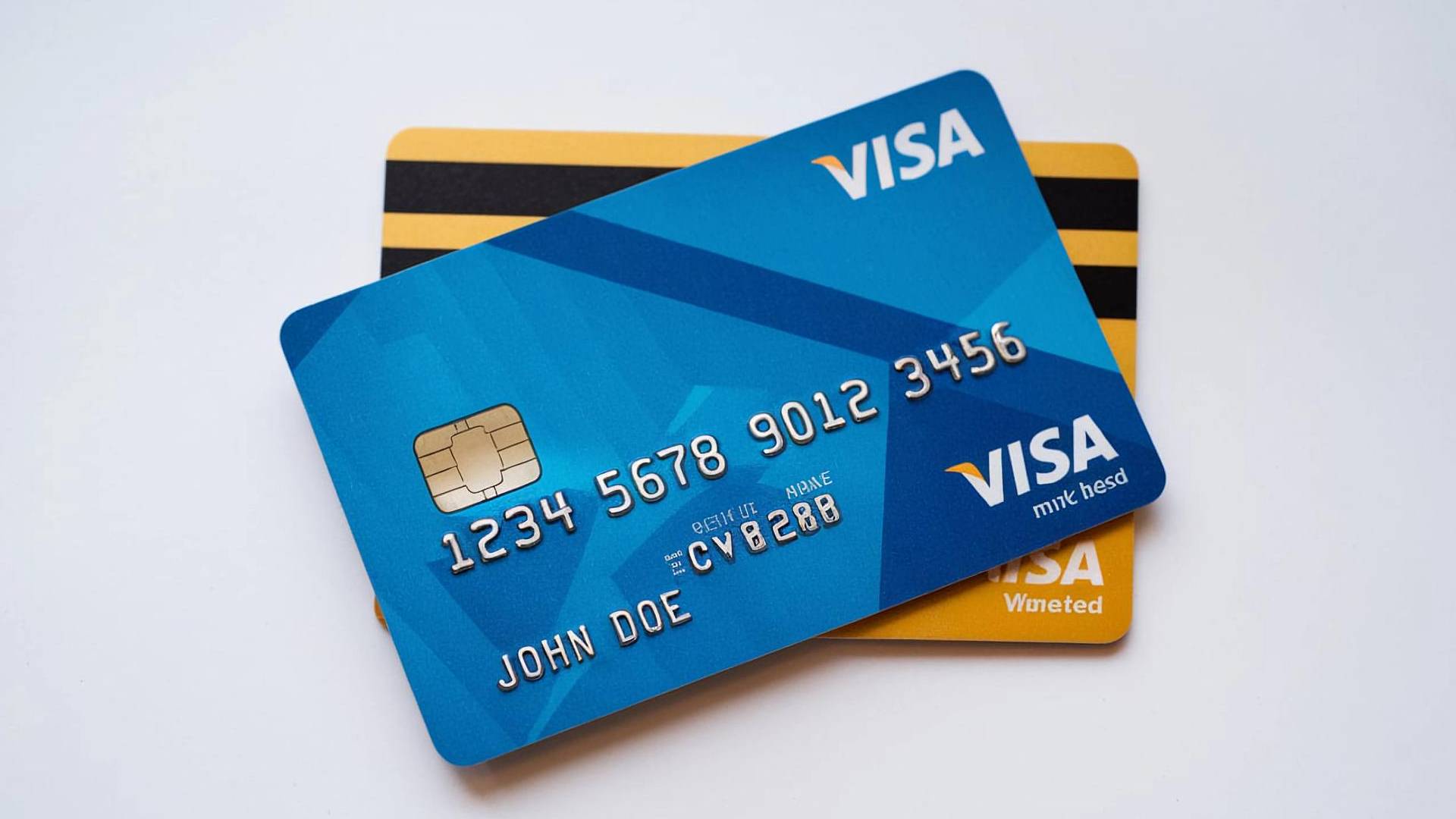 Cartao da Visa em destaque