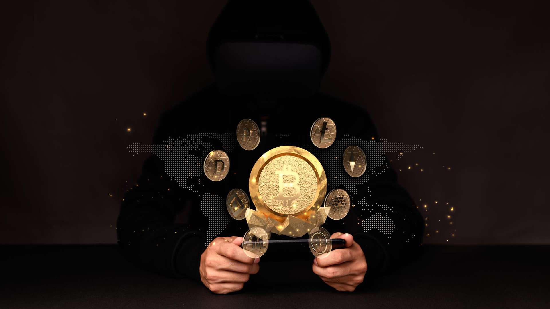 Criminoso com bitcoin