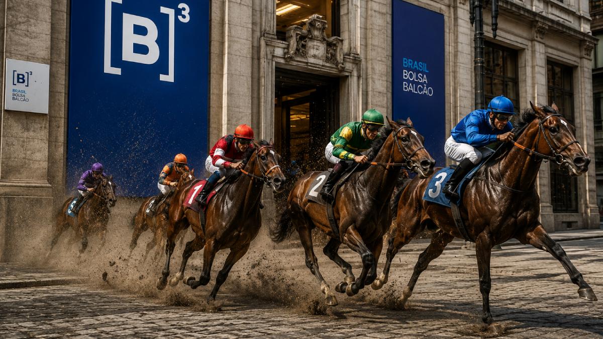 corrida de cavalos deixando a bolsa brasileira
