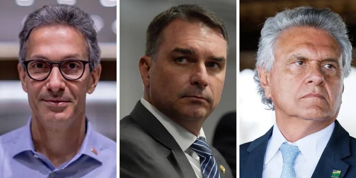 Zema e Renan Santos Desafiam Flávio: Explicações sobre Vorcaro Não Impressionam! 3 romeu zema flavio bolsonaro ronaldo caiado